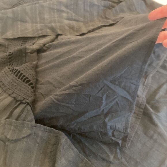 Carve Design 100% Organic Cotton Black Tier Tie Shoulder Prairie Kiera Dress XS - Picture 9 of 10